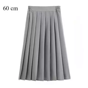 Летняя женская плиссированная юбка в стиле колледжа, однотонная юбка больших размеров XS