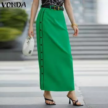 Летняя женская полуюбка на пуговицах VONDA