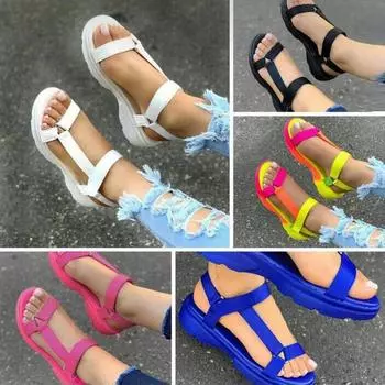 Летняя женская повседневная обувь. Удобные нескользящие пляжные тапочки с открытым носком. Сандалии. 36 чёрный