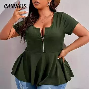 Летняя женская рубашка больших размеров, модный сексуальный топ с коротким рукавом L зелёный