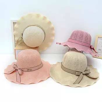 Летняя женская шляпа с волнистыми краями и большими полями для защиты от солнца и солнцезащитного козырька, женская пляжная шляпа от солнца с защитой от ультрафиолета, пляжная шляпа one size