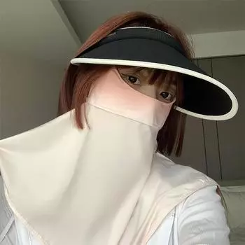 Летняя женская солнцезащитная маска для гольфа, дышащая спортивная одежда с защитой от ультрафиолета, байкерская солнцезащитная маска для глаз, маска из ледяного шелка