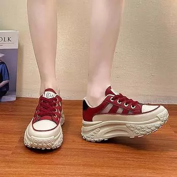 Летняя женская спортивная обувь на толстой подошве, дышащая нескользящая женская повседневная обувь 35