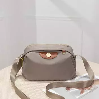 Летняя женская сумка из ткани Оксфорд, простая, удобная для переноски, сумка большой вместимости на одно плечо, сумка через плечо из нейлонового холста хаки