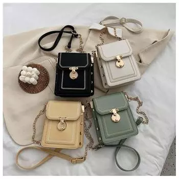 Летняя женская сумка-мессенджер на одно плечо Rivet All-match Small Square Bag белый