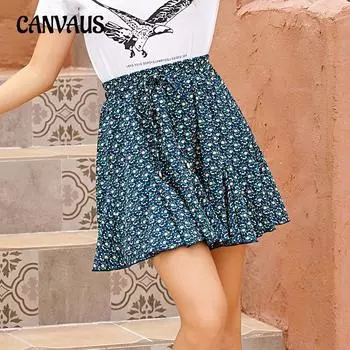 Летняя женская юбка с бретелькой на шее, короткая юбка с принтом, короткая юбка S бордовый