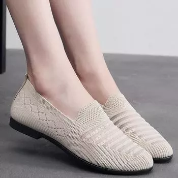 Летняя женская удобная и модная дышащая повседневная обувь с мягкой подошвой и плоской подошвой 41 чёрный