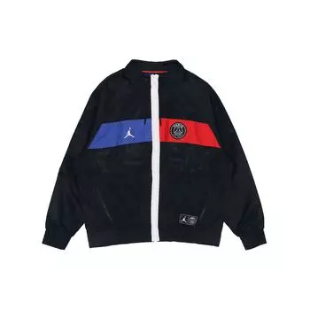 Летный костюм Jordan Paris Saint-Germain с воротником-стойкой и приталенным дизайном, мужская верхняя одежда черного цвета BQ8370-011 XS