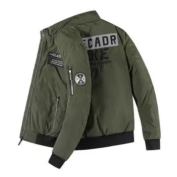 Летный костюм, мужская куртка на весну и осень, повседневная куртка больших размеров с воротником-стойкой, мужская одежда L красный