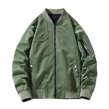 Летный костюм Пилот Красивая куртка Бейсбольный костюм Мужская куртка оверсайз Мужская одежда L чёрный