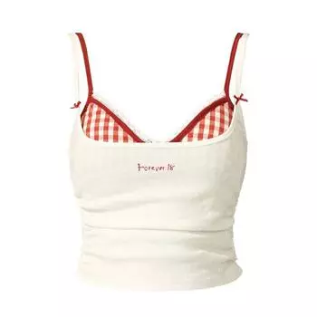 Лето 2000-х годов, верхняя одежда, кружевной клетчатый корсет, жилет из двух предметов, популярные девушки, сладкий, пряный, тонкий укороченный топ Y2k, повседневная корейская модная майка, шикарная XS красный