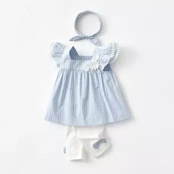 Лето 2023, детский милый комплект, комплект из топа и шорт для девочек 73CM