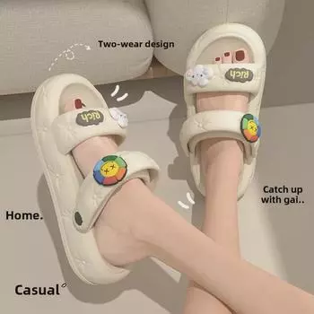 Лето 2023 г. Женские нескользящие сандалии для отдыха на пляже 36-37 (Order one size up for wide feet)