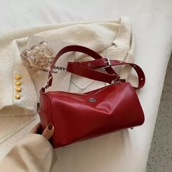 Лето 2023, новая модная красная сумка для женщин, модная сумка-подушка в западном стиле, универсальная текстура, сумка через плечо на одно плечо