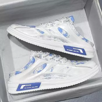 Лето 2023, новые дышащие и устойчивые к запаху тапочки-тюльпаны для ленивого человека, ступающие на пляж для отдыха, без каблуков 39