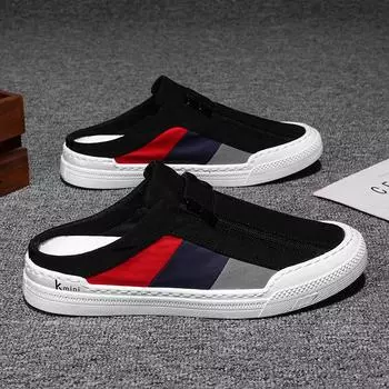 Лето 2023, новый стиль Baotou, дышащая, без запаха, без каблука, ленивая, One Step Sport, легкая, модная обувь с половинной опорой 39