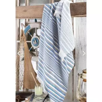 Лето 2023 Пляжное полотенце | 100% хлопок | темно-синий