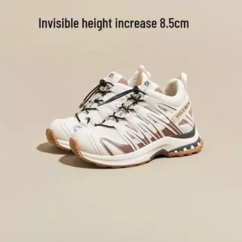 Лето 2024 г. Женские дышащие туфли для пап, увеличивающие рост: Толстая подошва и универсальность для миниатюрных модниц 36