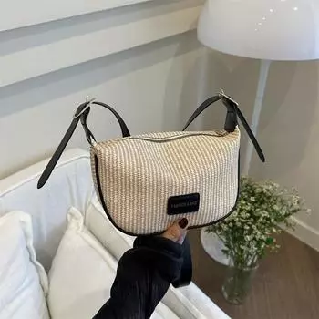 Лето 2024 года, модная маленькая женская сумка, новая универсальная простая сумка-мессенджер высокого класса, иностранная повседневная сумка-мессенджер белый