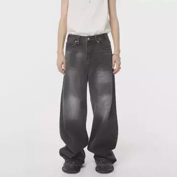 Лето 2024 года, новые американские ретро-широкие свободные джинсы XL