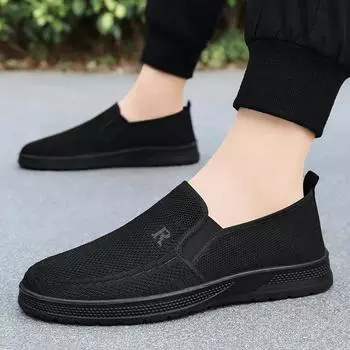 Лето 2024 года, новые легкие и удобные мужские туфли One Step Shoes Old Beijing Resting Cloth Shoes Men s Style 39
