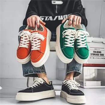 Лето 2024 года, новые мужские низкие парусиновые туфли для студентов, японская обувь для скейтбординга в гонконгском стиле, мужская обувь для спорта и отдыха 39 чёрный