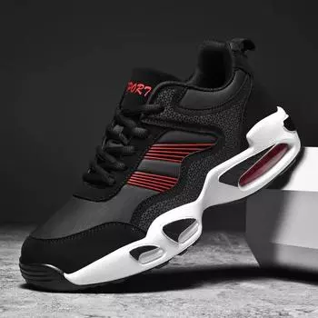 Лето 2024 года, новые мужские повседневные туфли на воздушной подушке, мужская модная баскетбольная обувь, спортивная обувь для мужчин, кроссовки для бега, бесплатная доставка 38 красный