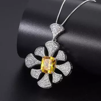 Лето 2024 года, новый кулон с бриллиантами, геометрическая красная цепочка-драгоценность, ювелирное украшение