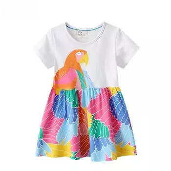 Лето 2024 года. Платья принцессы для девочек в европейском и американском стиле — цельные юбки 4T fits height 95-100 cm