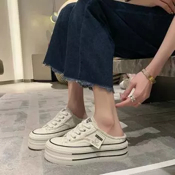 Лето 2024 года, толстые шлепанцы на платформе, женские тапочки и сандалии, высокие туфли, мюли, водонепроницаемые, обычные, новые, модные, G 35