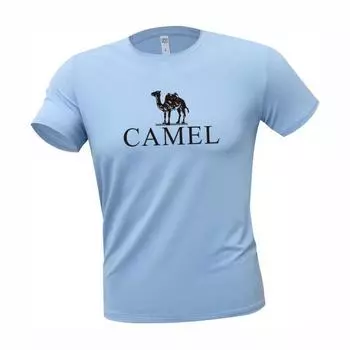 Лето 2024, новые мужские и женские модели Camel, влагоотводящие, быстросохнущие, с круглым вырезом, с короткими рукавами L чёрный