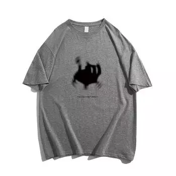 Лето 2024, забавная футболка с графическим принтом для женщин, одежда Harajuku, футболка большого размера из чистого хлопка, 200 г, женский топ, одежда унисекс, топы Y2k M