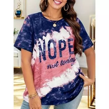 Лето 2025 г. Женская футболка с короткими рукавами, напечатанная на 3D-принтере, свободная, удобная и дышащая S