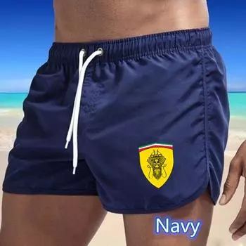 Лето 2025 года, новые мужские быстросохнущие плавки, спортивные штаны, купальный костюм, пляжные шорты, шорты для бега с принтом дракона S