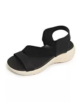 Лето 2025 года, новые однотонные сандалии на платформе большого размера с круглым носком в европейском и американском стиле для женщин 35