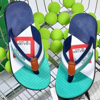 Лето 2025 года, новый стиль, шлепанцы, мужские нескользящие пляжные тапочки, мужские повседневные сандалии из ЭВА, мужская одежда для отдыха на природе 39 чёрный