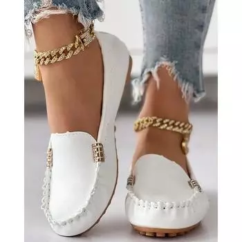 Лето имеет морщинистые детали, повседневная женская повседневная обувь, повседневная обувь, однотонная плоская подошва 35 синий