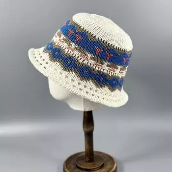 Лето Новая Пляжная Ручной Работы Цветочная Затеняющая Солнцезащитная Дышащая Панама С Пэчворком Соломенная Шляпа Вязаная Панама 56-58cm