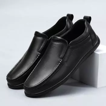 Лето Осень Мужская Обувь Повседневная Бренд Натуральная Кожа Мужские Лоферы Мокасины Модные Дышащие Туфли-лодочки Без Застежек Большой Размер 38-46 42