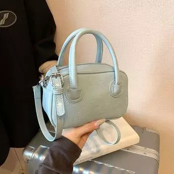 Лето Популярная Популярная Маленькая Сумка Женская 2025 Новая Универсальная Модная Сумка Мессенджер Высококачественная Портативная Сумка Боулинг Blue without pendant