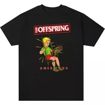 Лето The Offspring Панк-группа Американский винтаж Короткий рукав Мужские и женские парные футболки Футболка из чистого хлопка S
