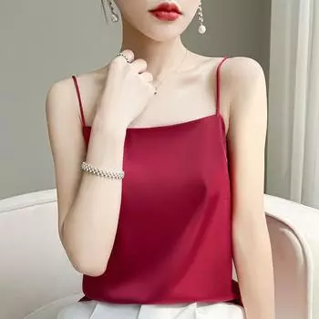 Лето-весна, майки, узкие однотонные футболки и топы, майки и майки S серебряный