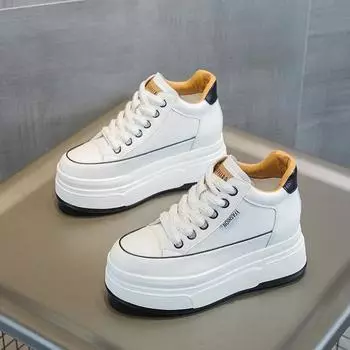 Лето Зима Весна Женские кроссовки Толстая подошва Увеличение 9 см Роскошные женские туфли Высота Универсальные Доска Обувь tenis de mujer 33