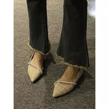 Летом 2024 года новая неглубокая ротовая часть Интернет знаменитости верхняя одежда повседневная сказочная ночь вечерний ветер нескользящая износостойкая маленькая ароматная сингл 35