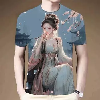 Летом 2024 года в Китае будут актуальны новые популярные мужские и женские футболки с коротким рукавом, напечатанные на 3D-принтере. XS