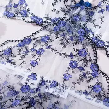 Летом популярное сексуальное нижнее белье пояс для чулок стальное кольцо сборка перспектива соблазн вышивка корректирующее белье S белый