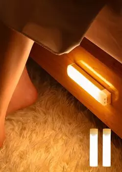 LETOUR LED Sensor USB Набор из 2 датчиков цветового диапазона с датчиком движения с плавной регулировкой яркости и датчиком движения Motion 3 Energy Footlight Light, перезаряжаемый, [3 + затемнение]