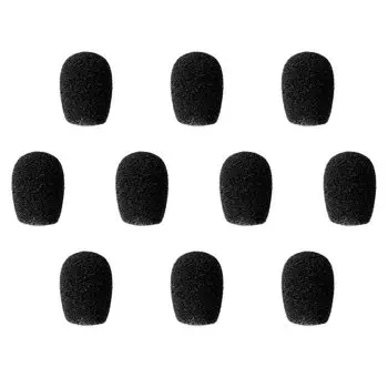 LeTradeJP Microphone Sponge Mini Set of 10 Intercom Microphone Cover Loudspeaker Noise Prevention Black x 22mm Inner Diameter (30mm 8mm)