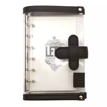LETS STATIONERY GOODS Clear System Notebook Mini 6 [Black] чёрный