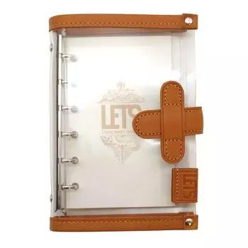 LETS STATIONERY GOODS Clear System Notebook Mini 6 [Natural]
